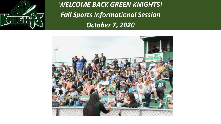 welcome back green knights fall sports