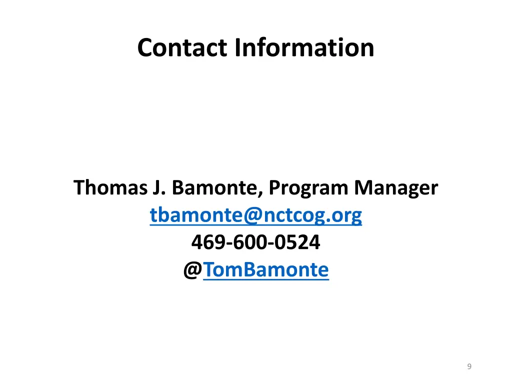 contact information