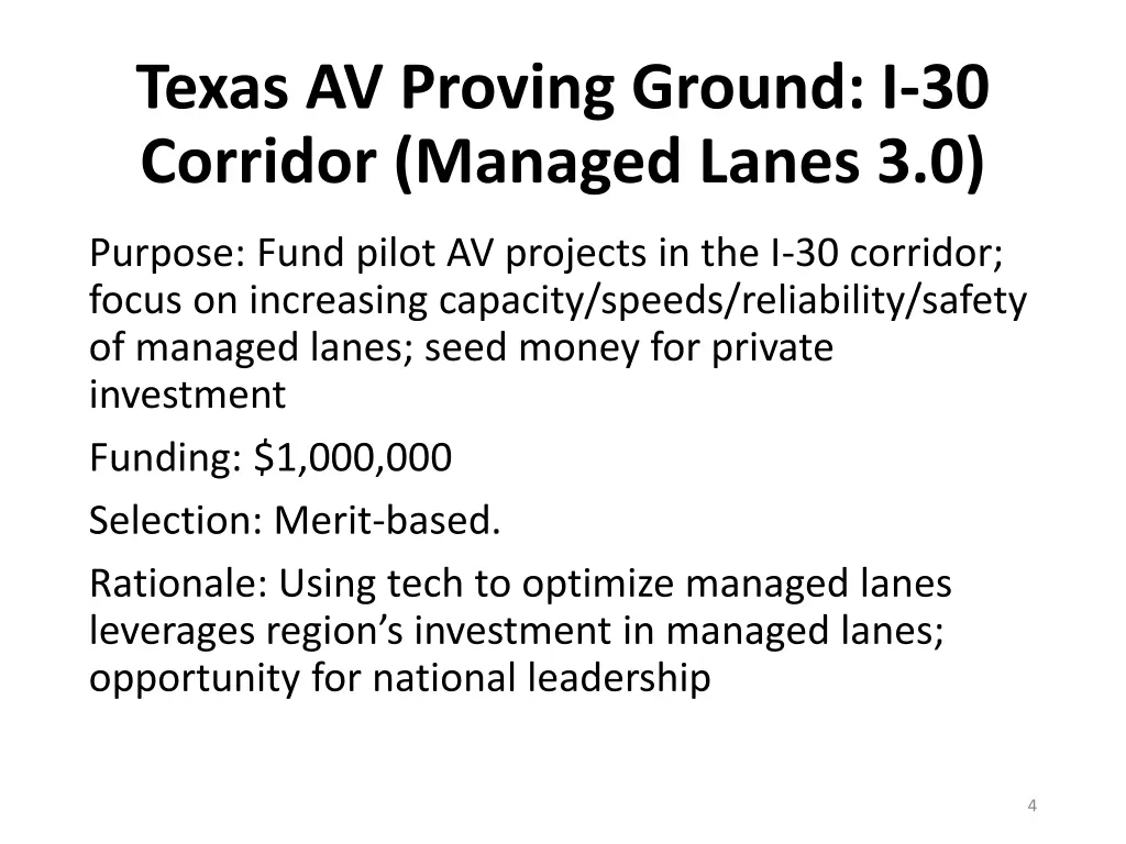 texas av proving ground i 30 corridor managed
