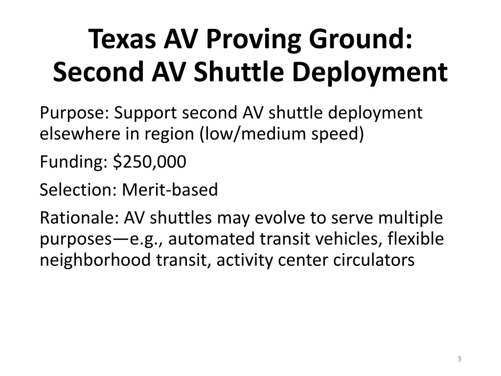 texas av proving ground second av shuttle