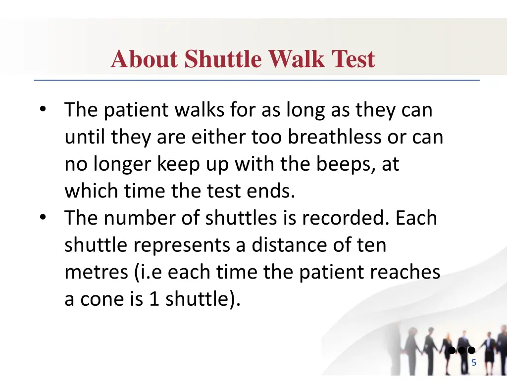 about shuttle walk test 1