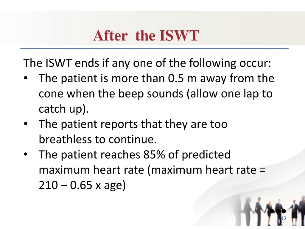 after the iswt