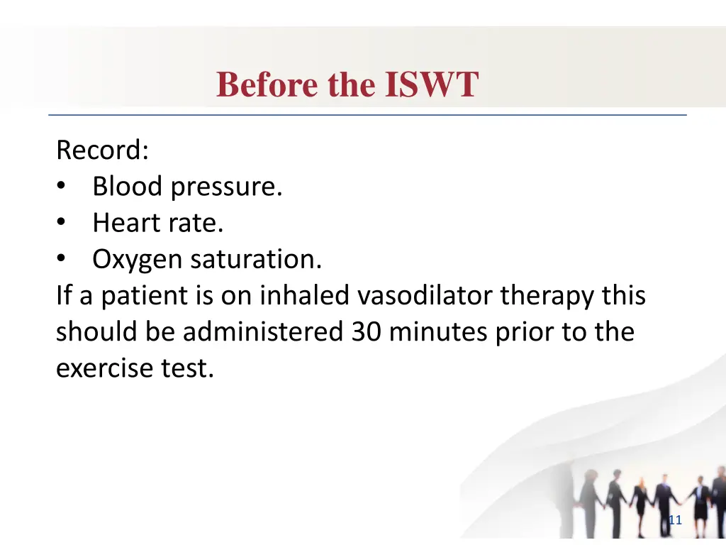 before the iswt 1