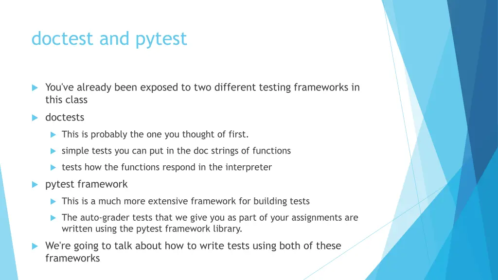 doctest and pytest