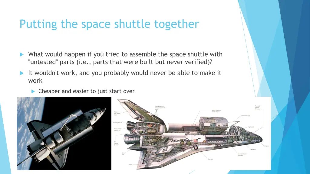 putting the space shuttle together