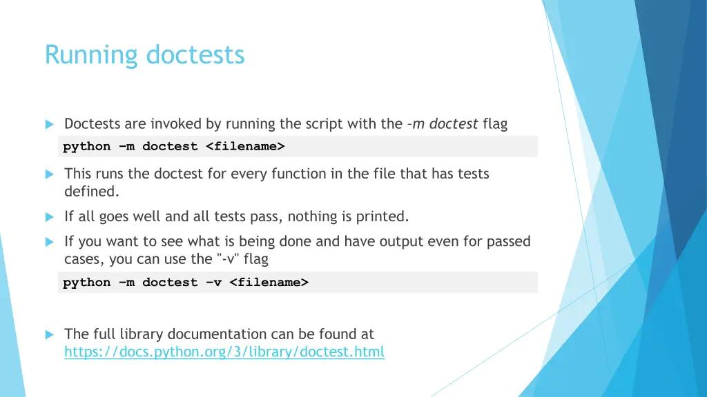 running doctests