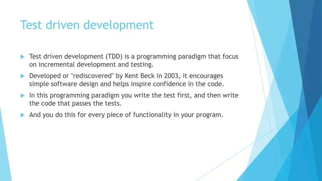test driven development 1