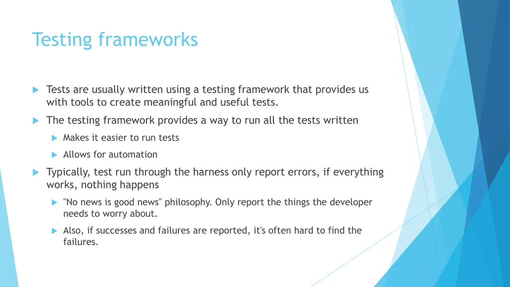 testing frameworks