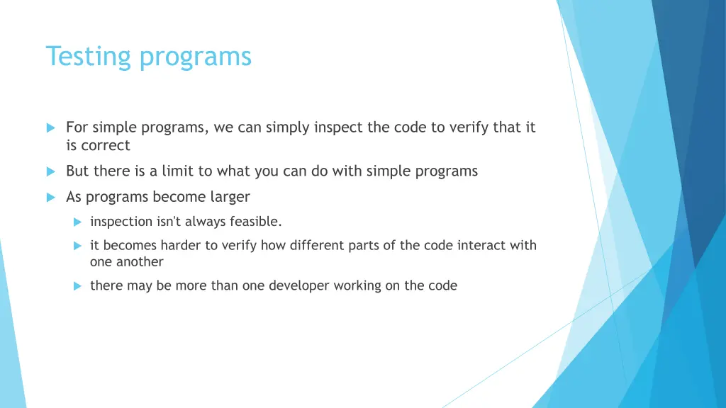 testing programs