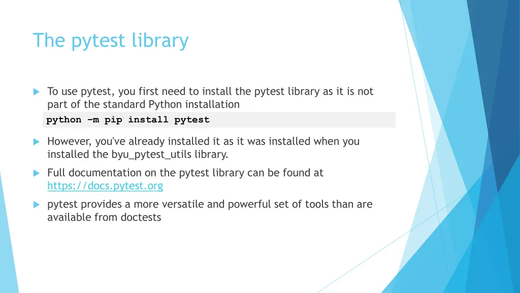 the pytest library