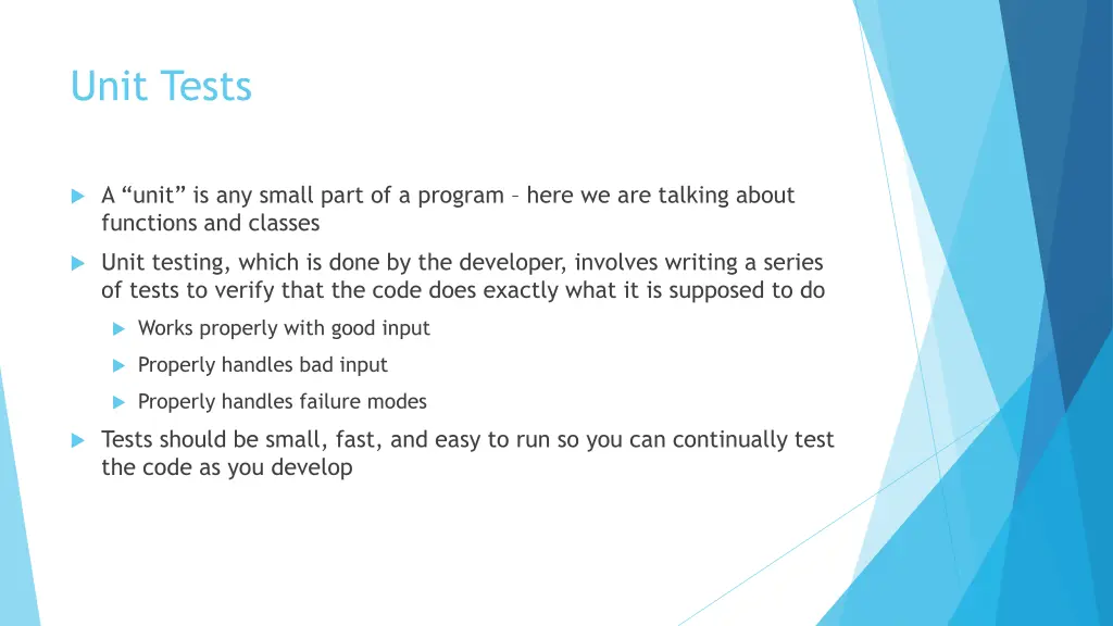 unit tests