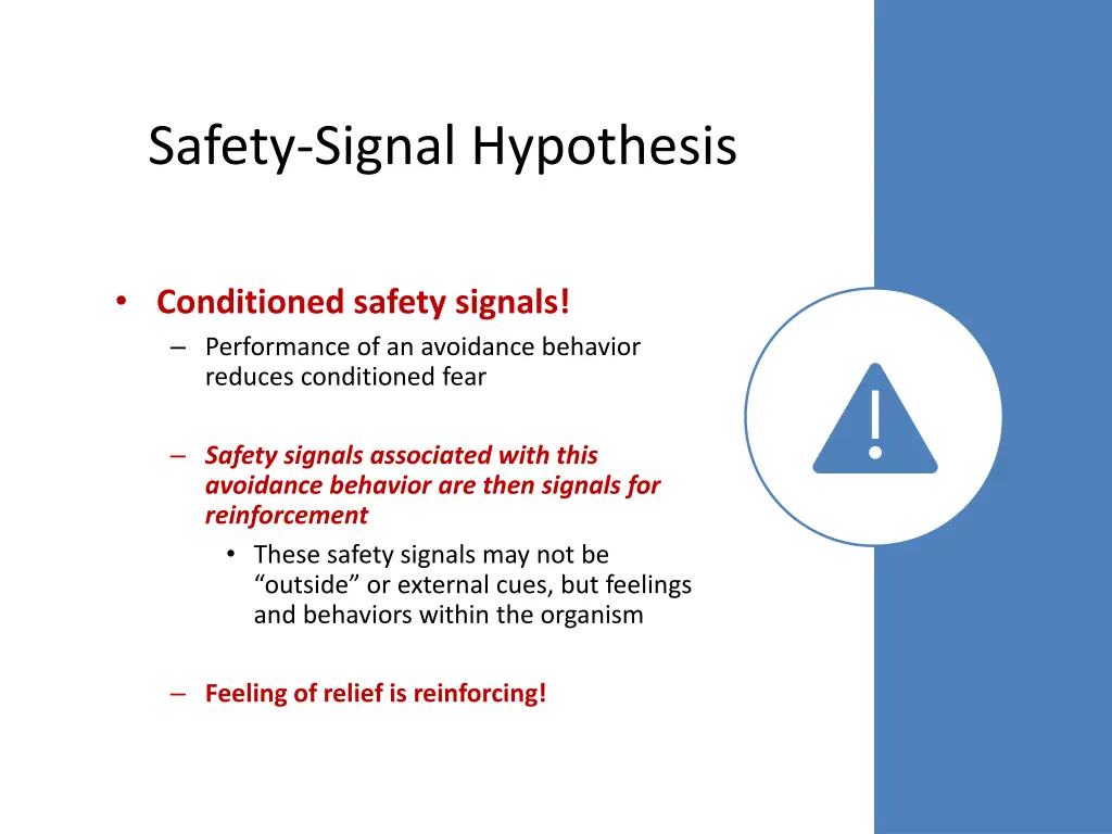 safety signal hypothesis 1