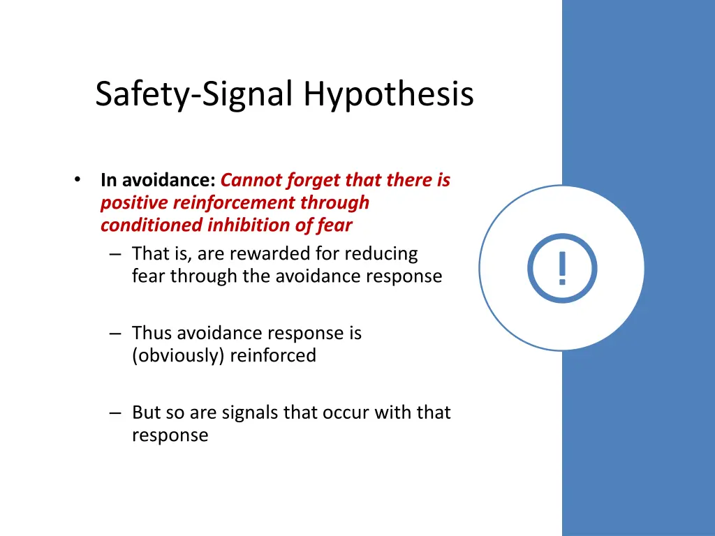 safety signal hypothesis