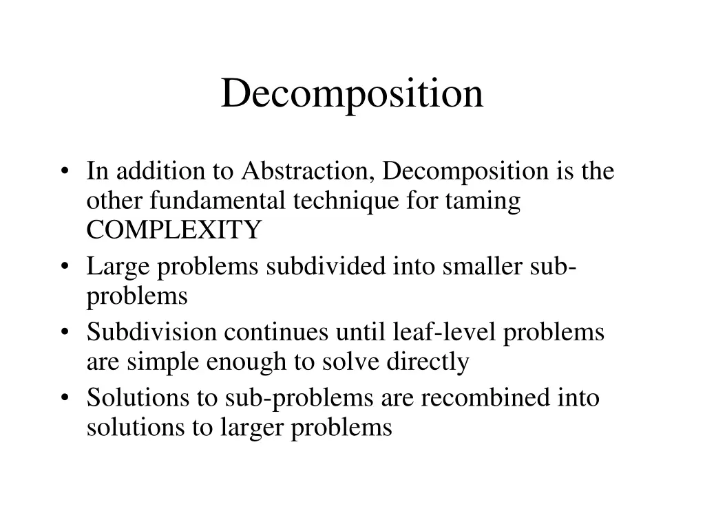 decomposition