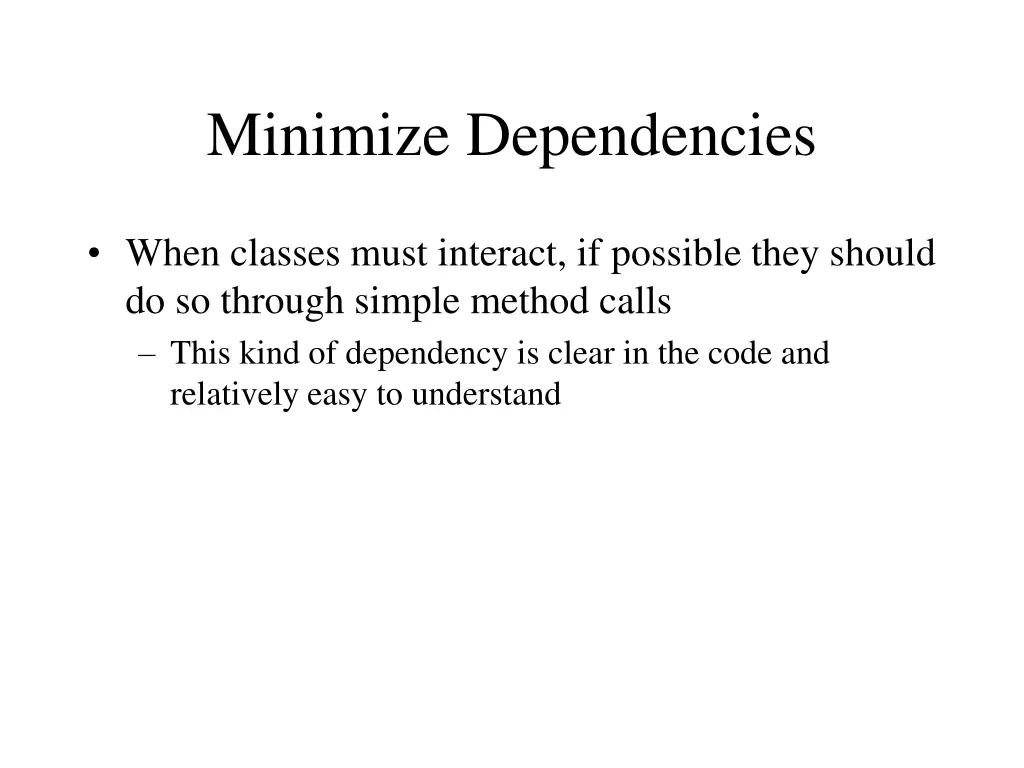 minimize dependencies 2