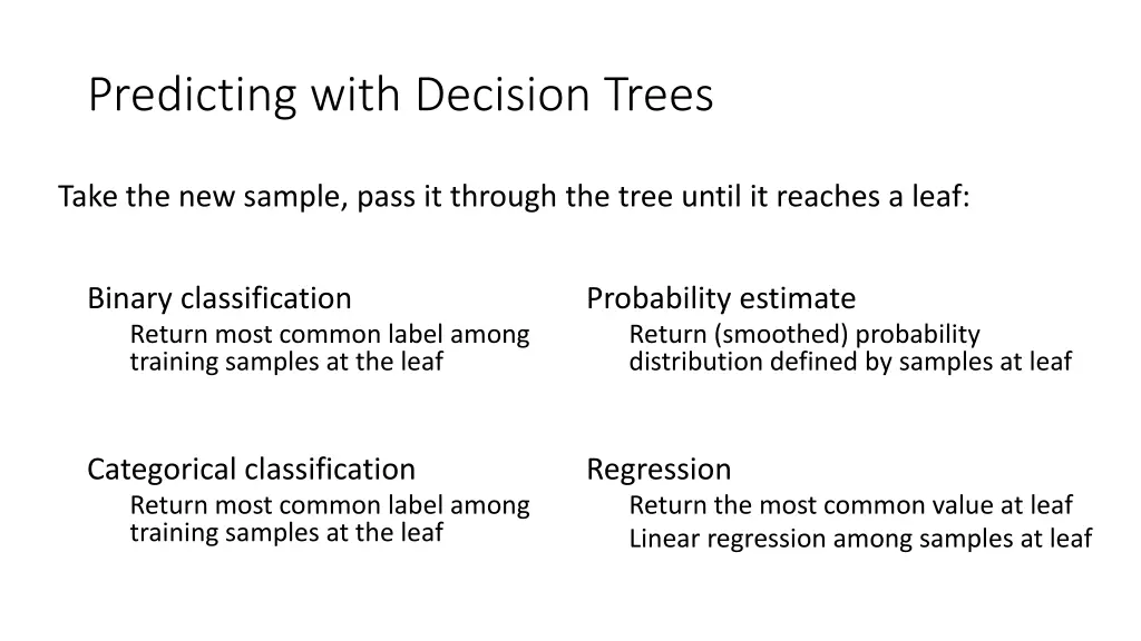 predicting with decision trees
