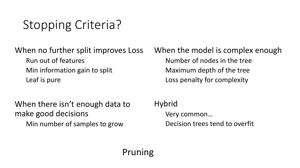 stopping criteria