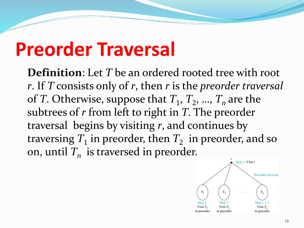 preorder traversal