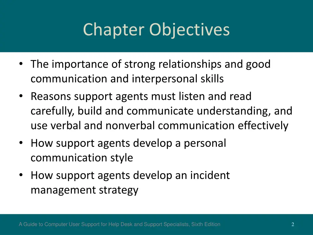 chapter objectives