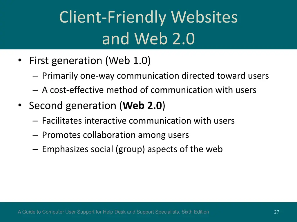 client friendly websites and web 2 0 first