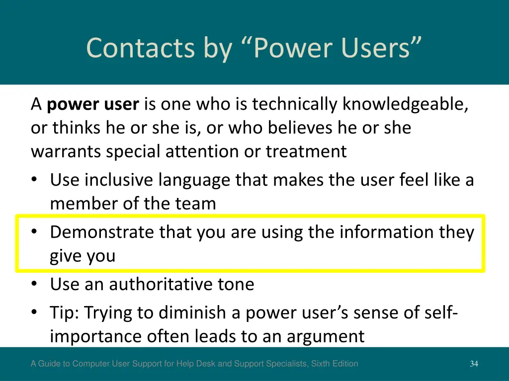 contacts by power users