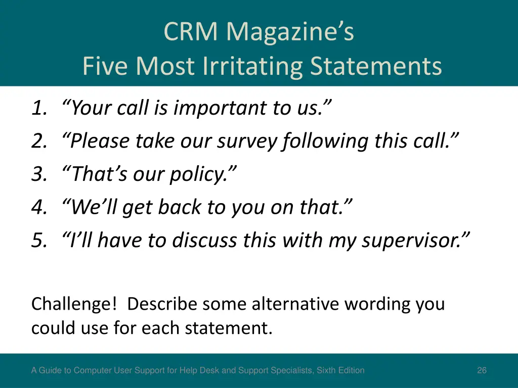 crm magazine s five most irritating statements