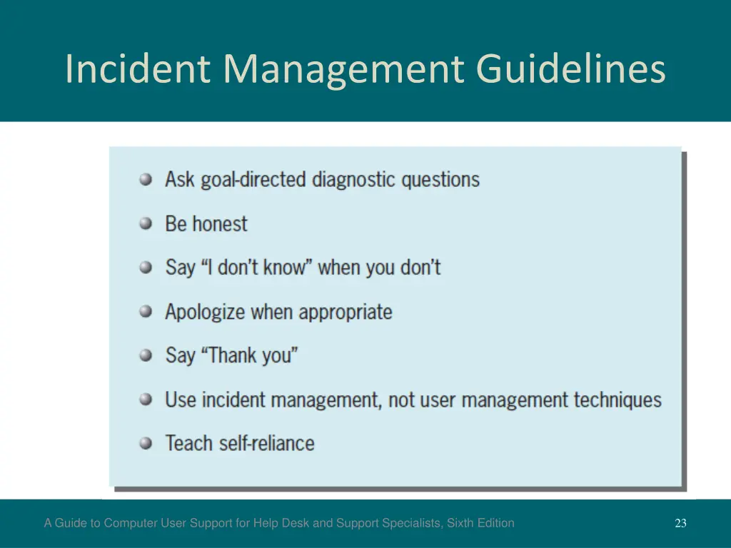 incident management guidelines