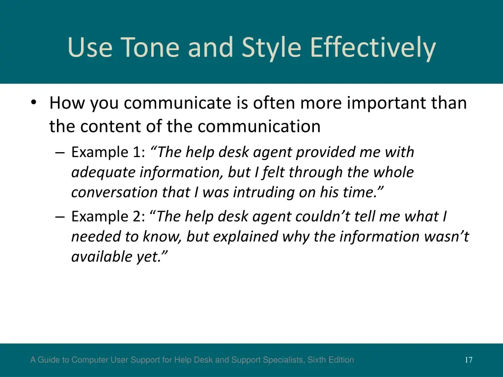 use tone and style effectively