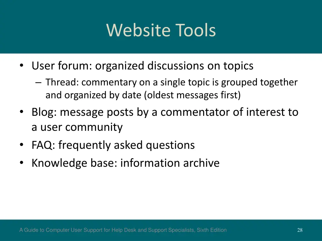website tools