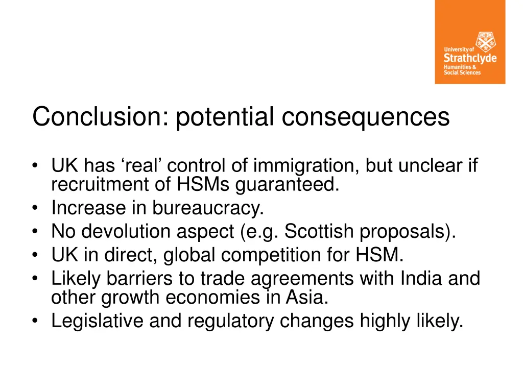 conclusion potential consequences