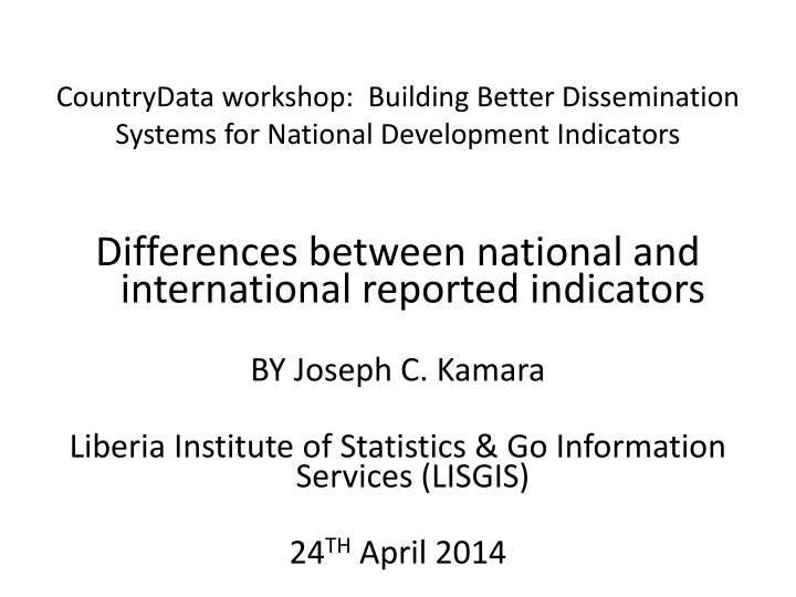 countrydata workshop building better