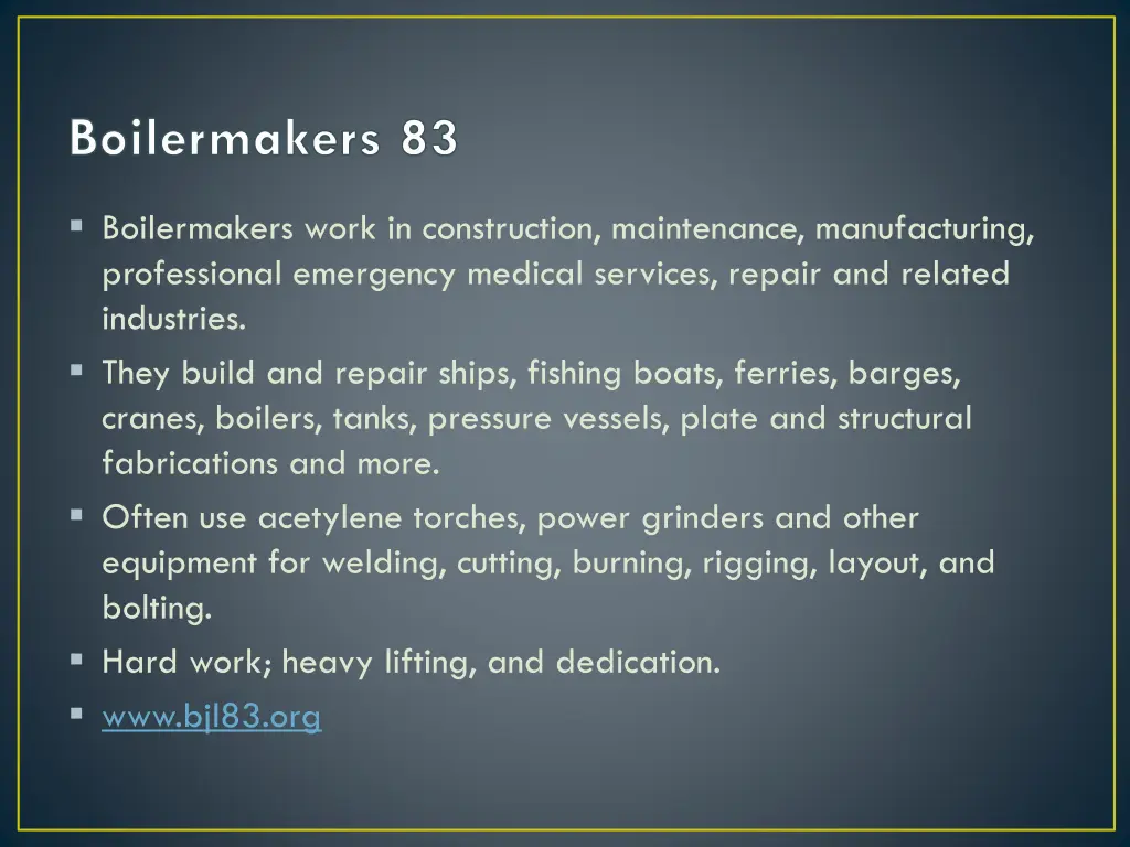 boilermakers 83