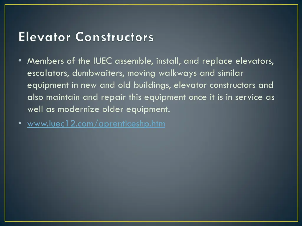 elevator constructors
