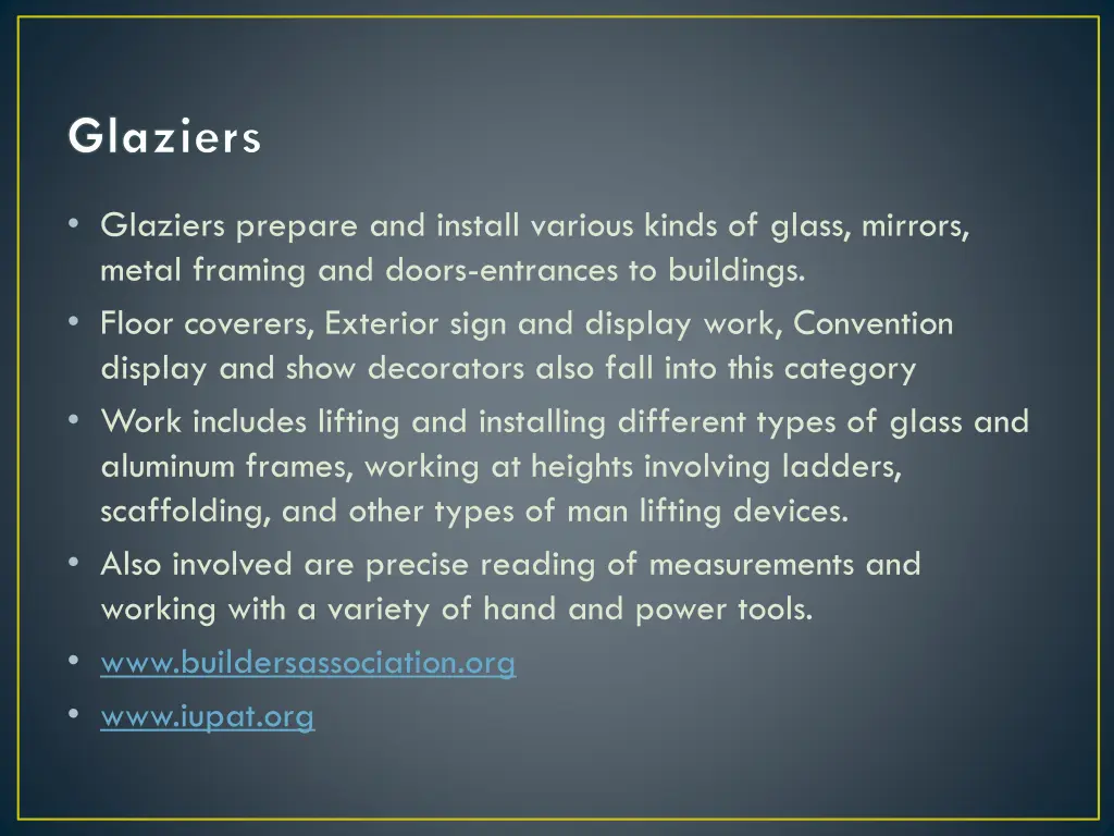 glaziers