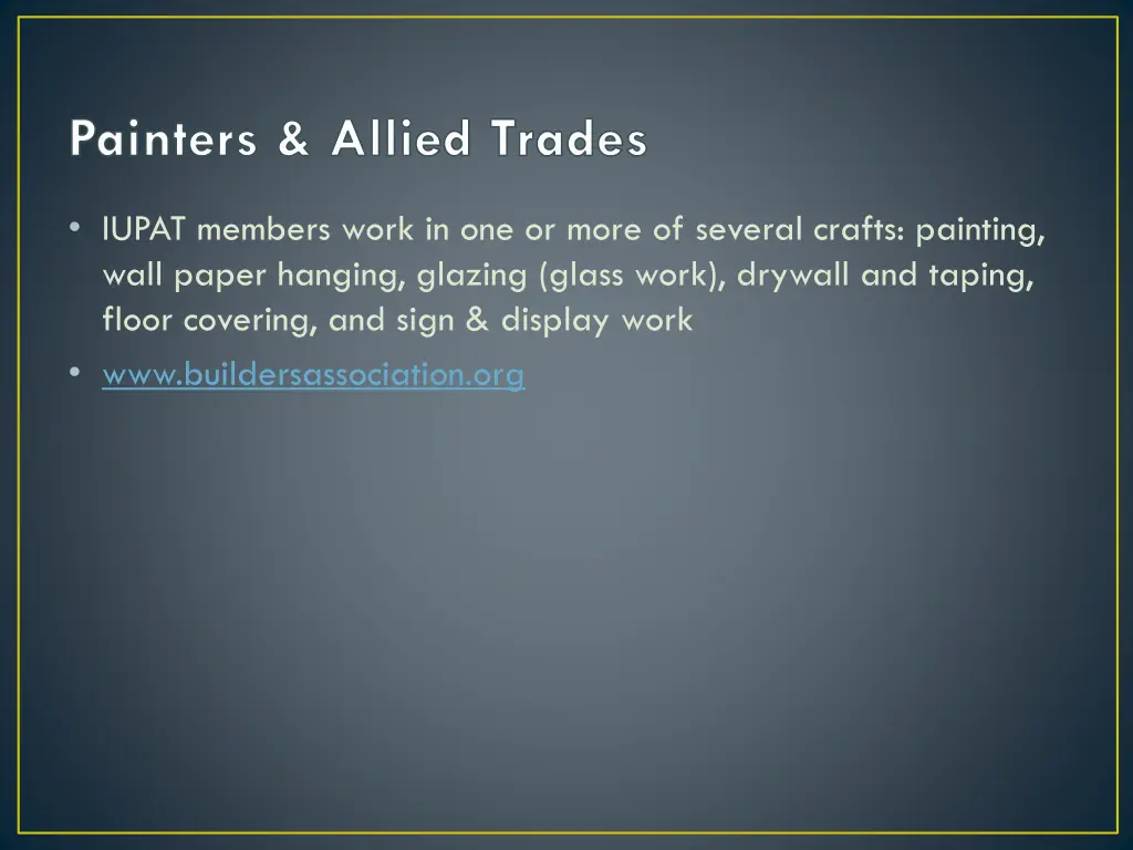 painters allied trades
