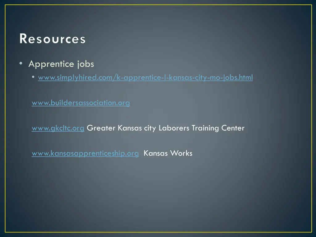 resources