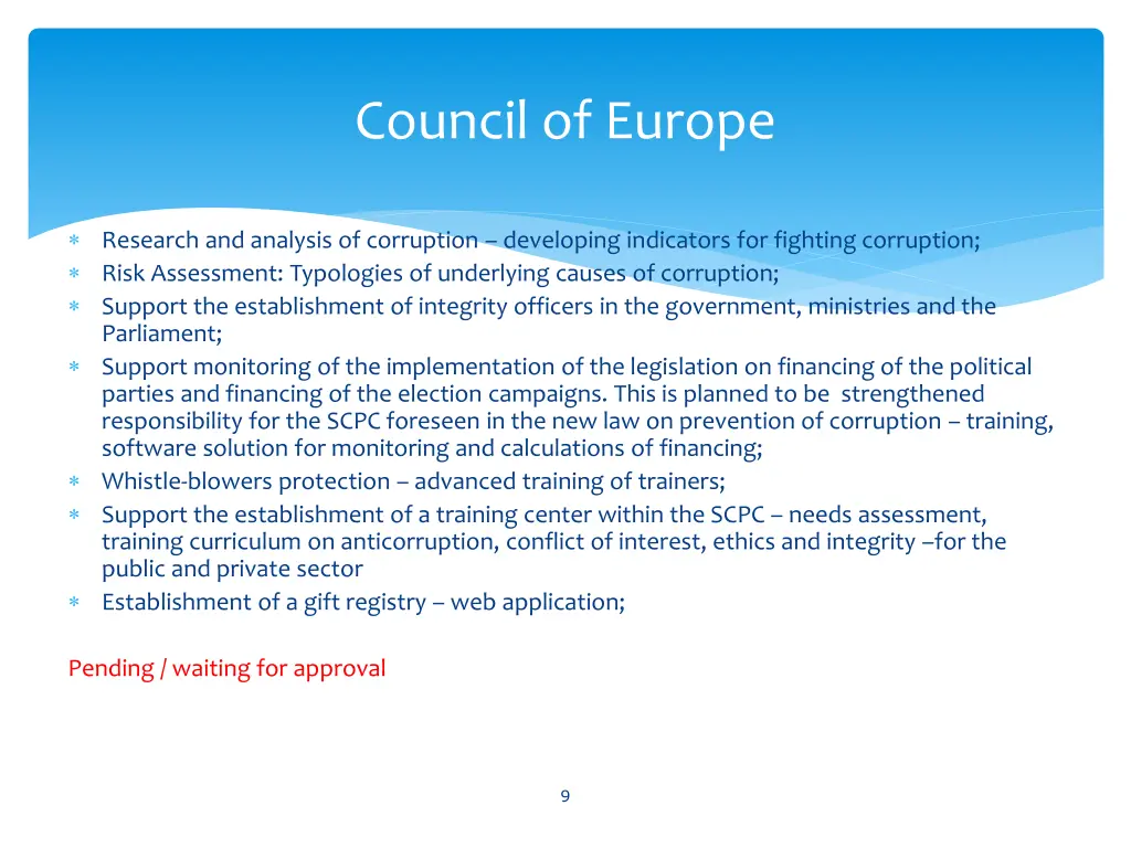 council of europe