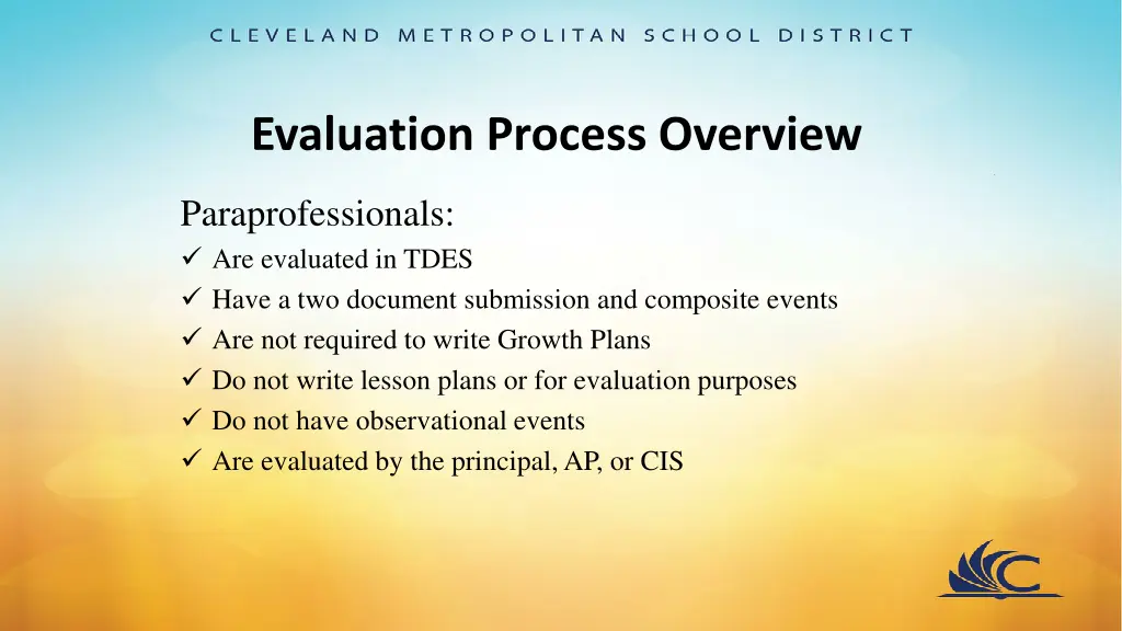 evaluation process overview