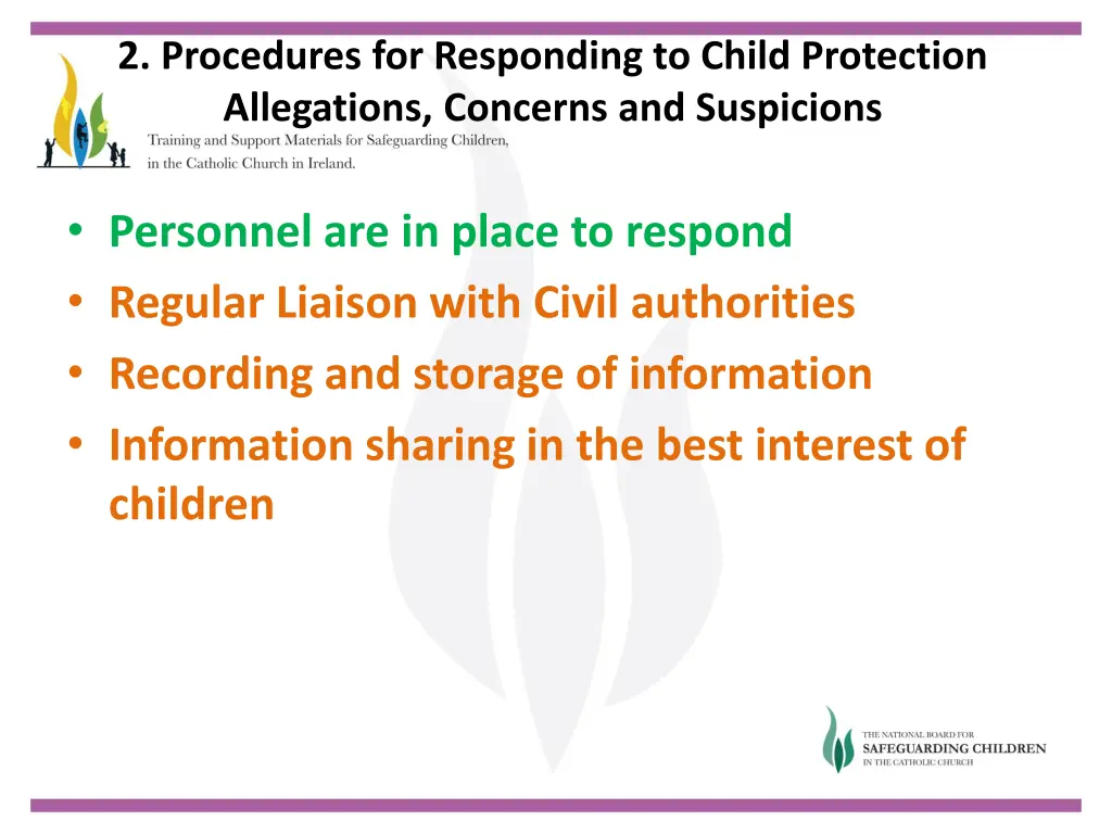 2 procedures for responding to child protection