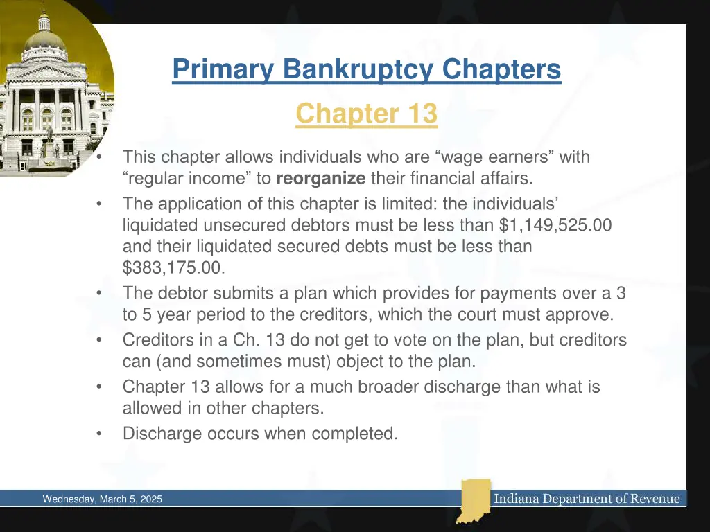 primary bankruptcy chapters 2