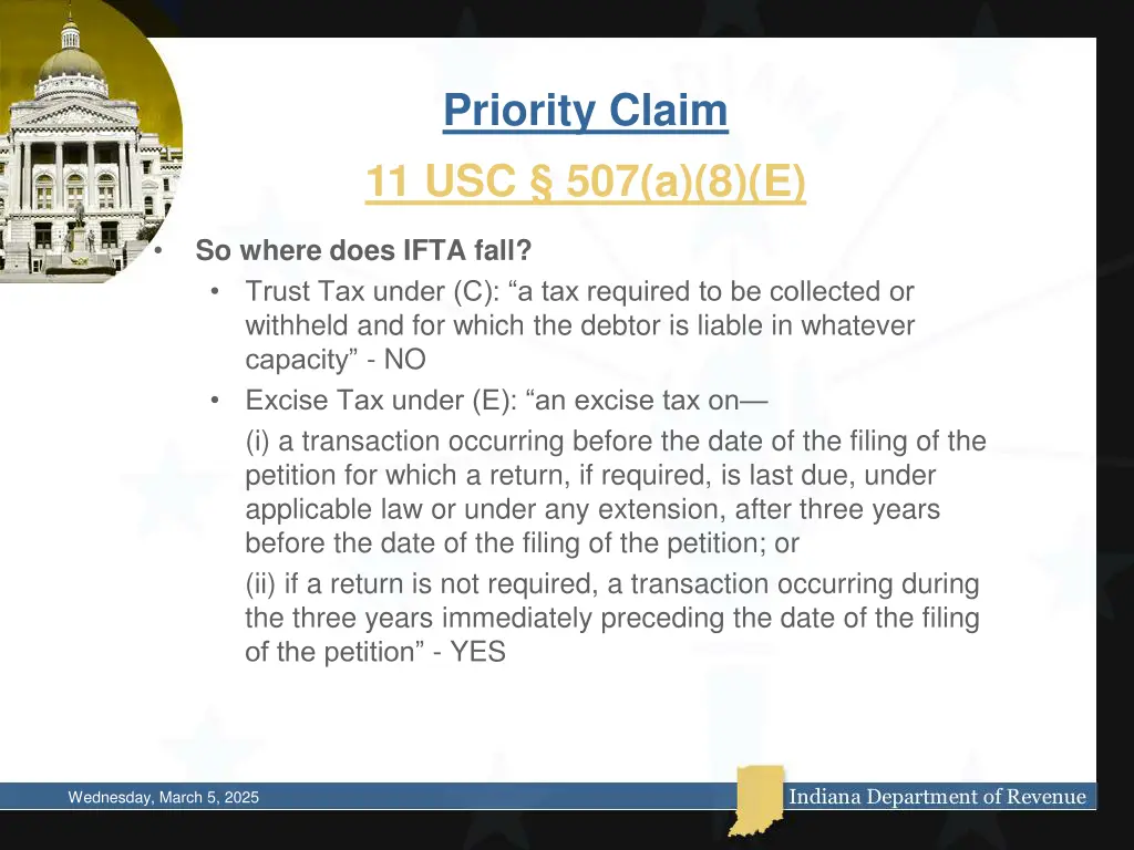priority claim 1