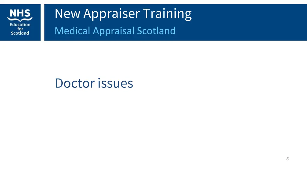 new appraiser training medical appraisal scotland 1