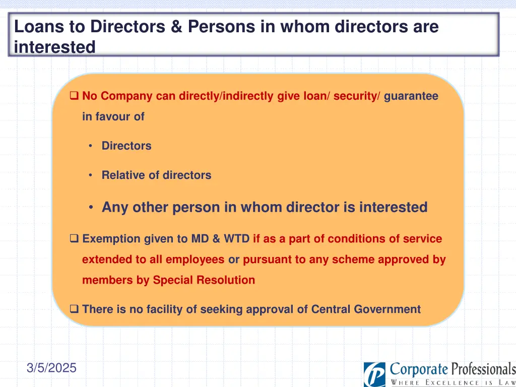 loans to directors persons in whom directors
