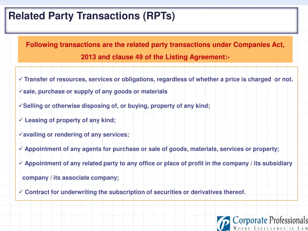 related party transactions rpts