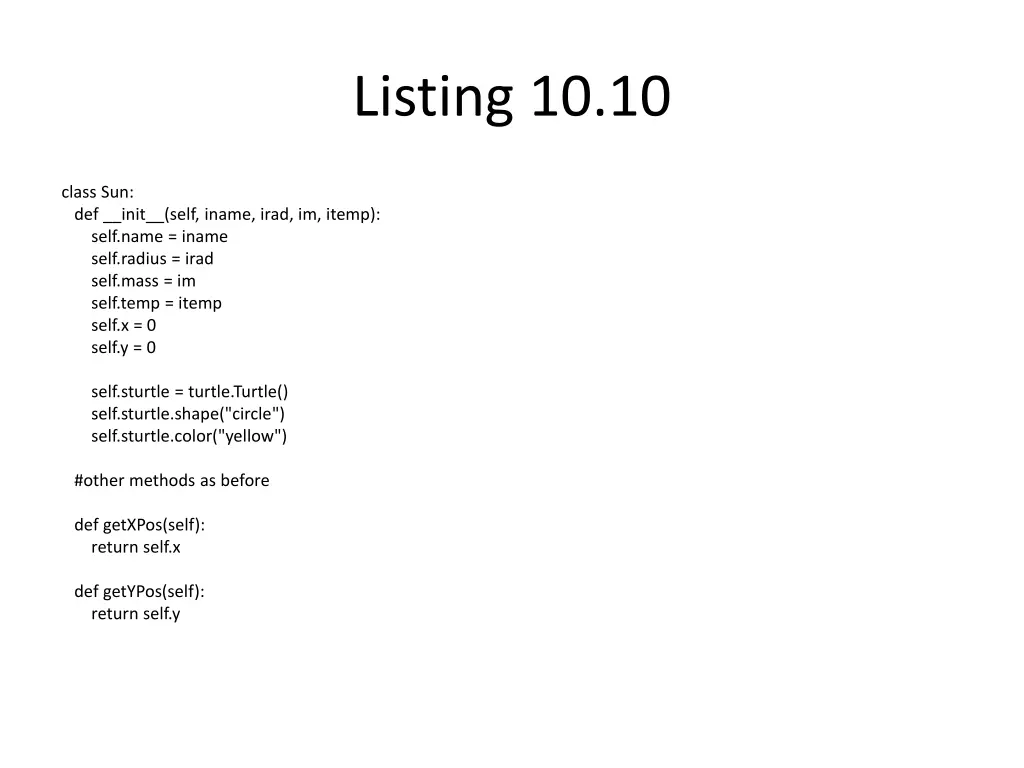 listing 10 10