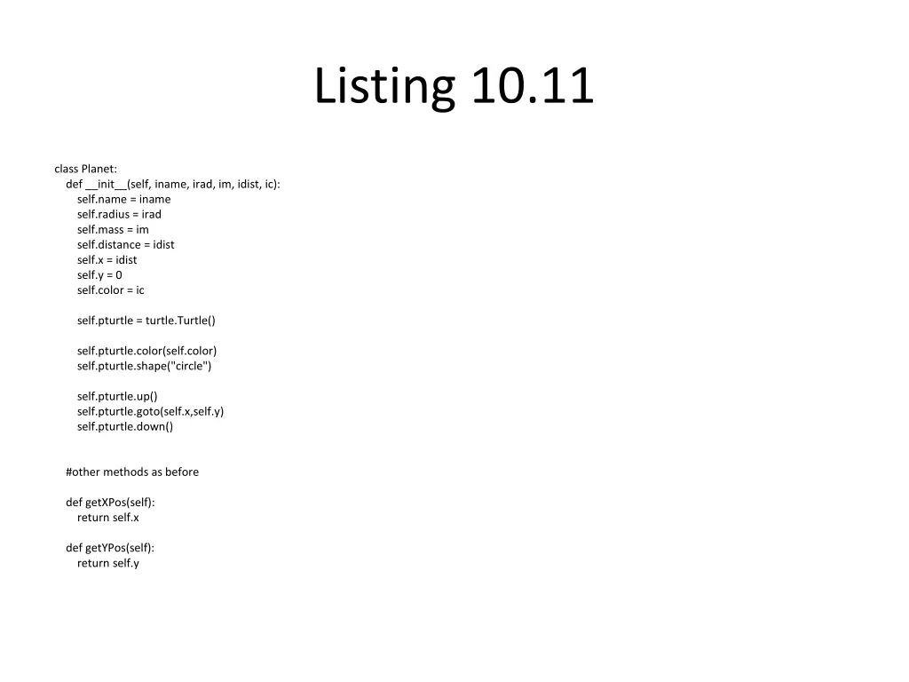 listing 10 11