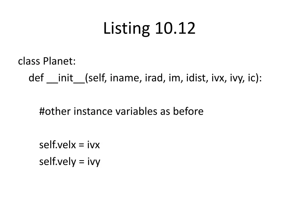 listing 10 12