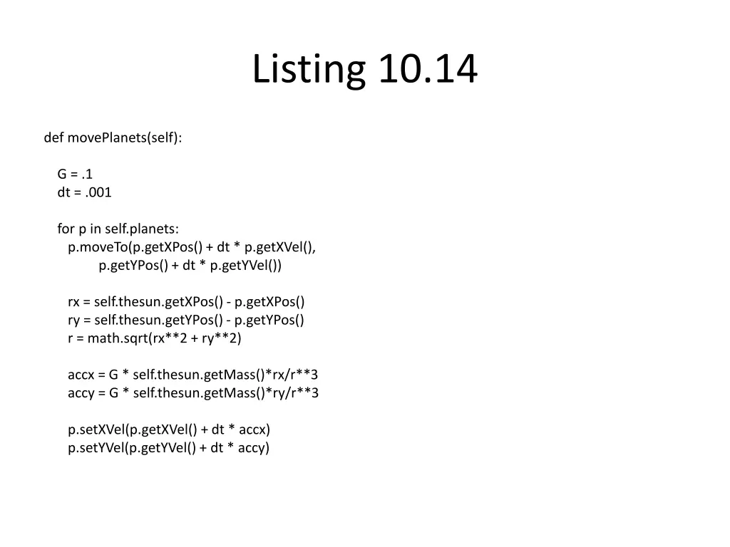 listing 10 14