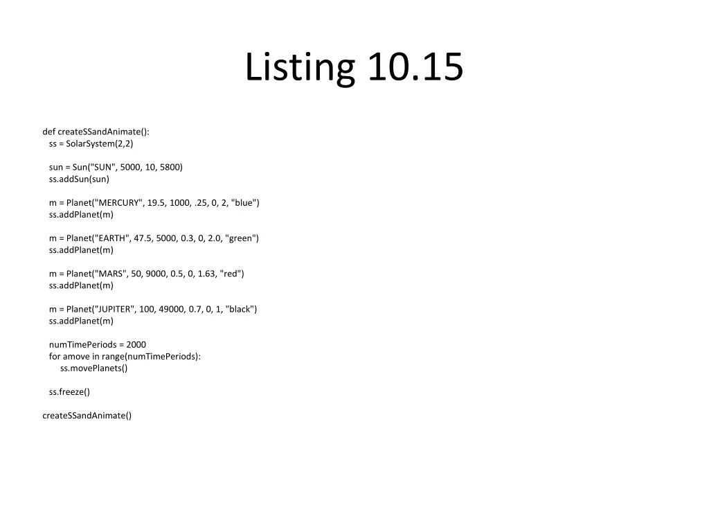 listing 10 15