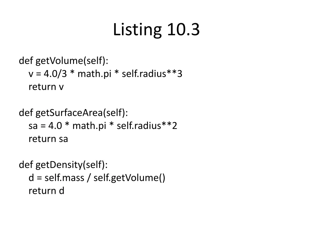 listing 10 3